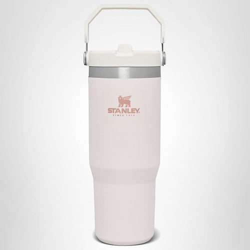 STANLEY IceFlow Flip Straw Tumbler with Handle 30 oz | Twist On Lid and Flip Up Straw | Leak Resistant Water Bottle | Insulated Stainless Steel |BPA-Free | Rose Quartz 1.0